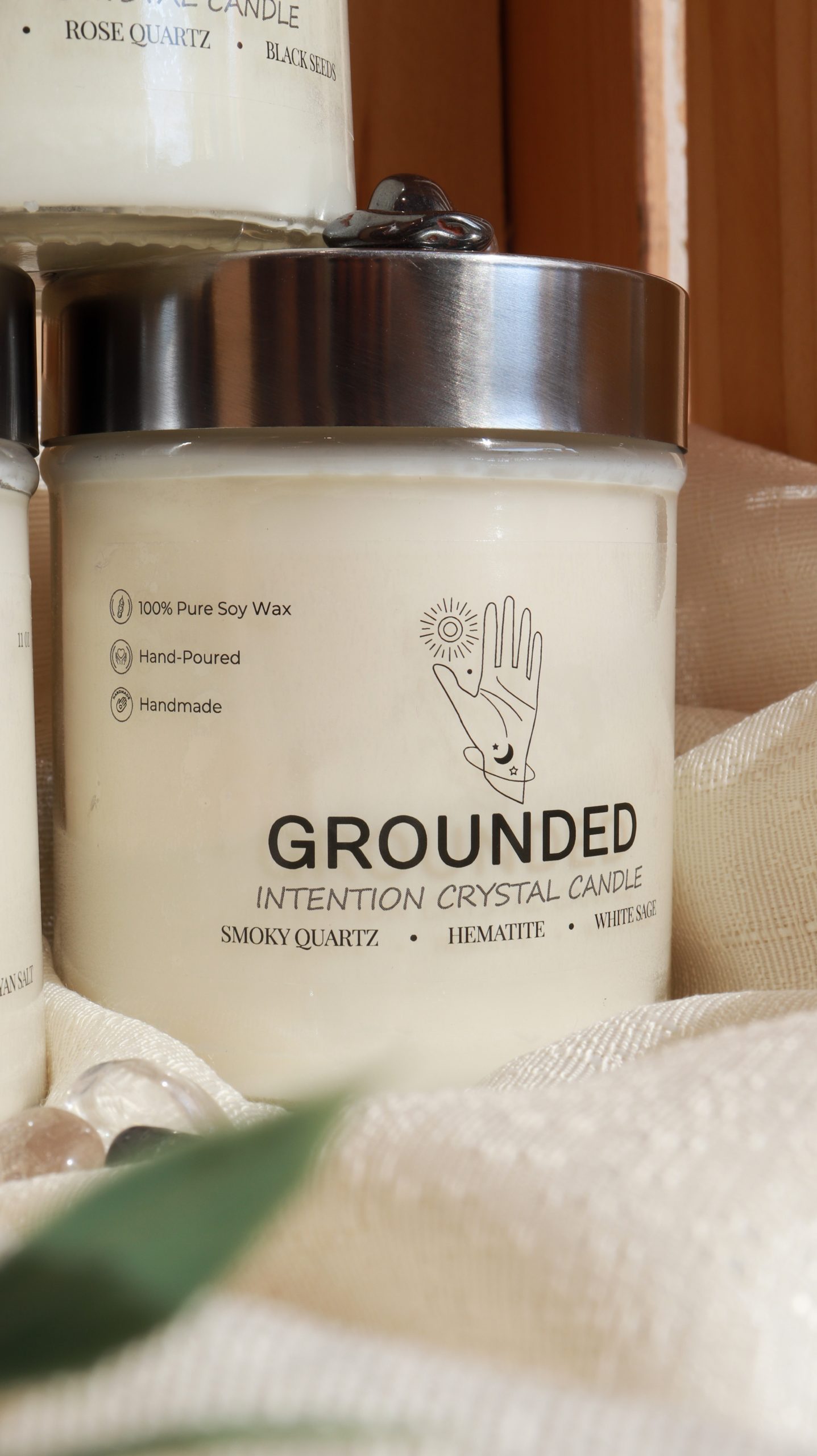 Grounded Intention Crystal Candle - Image 9