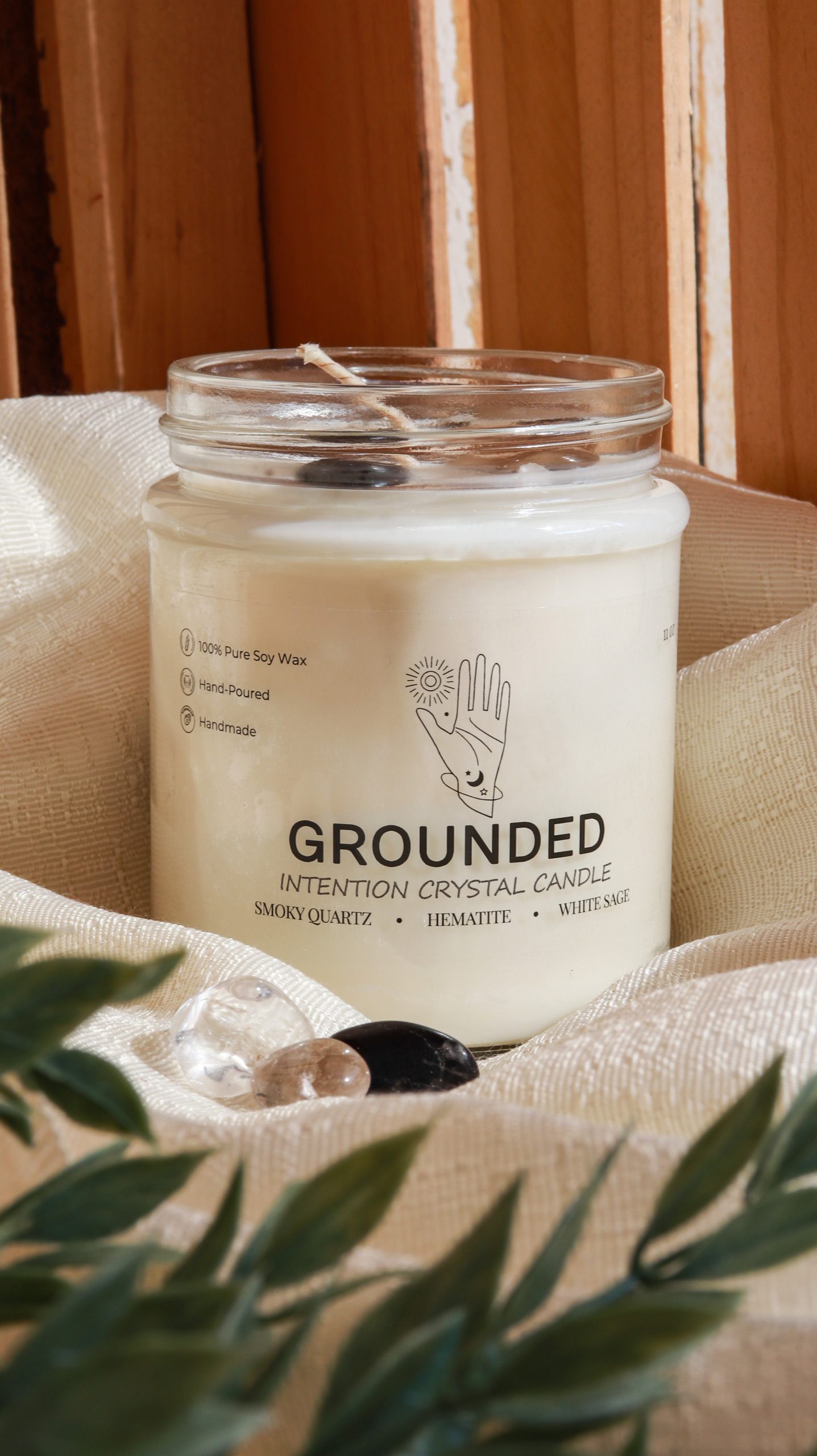 Grounded Intention Crystal Candle - Image 7