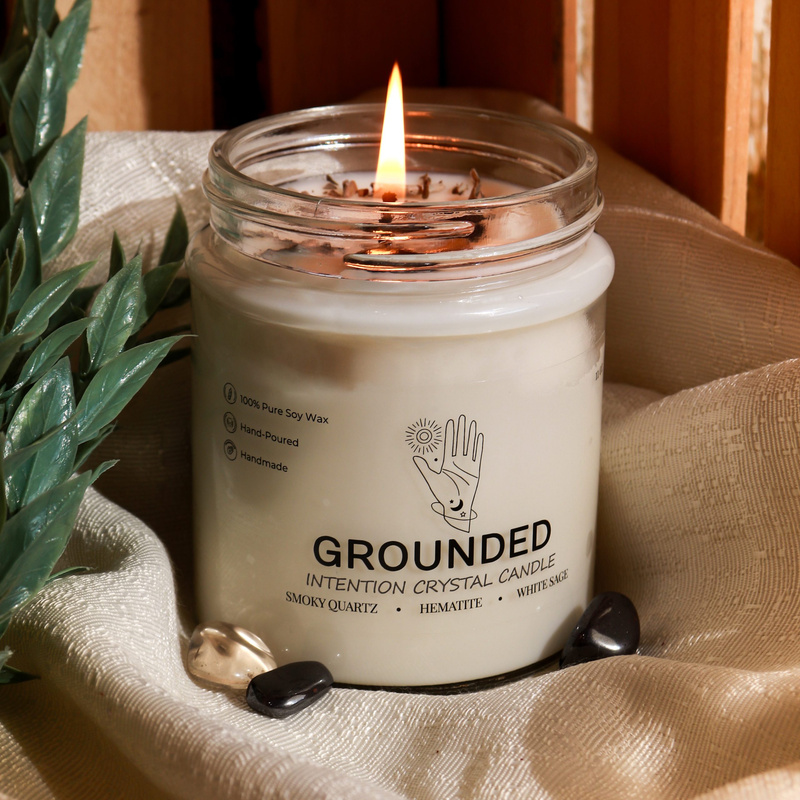Grounded Intention Crystal Candle - Image 8