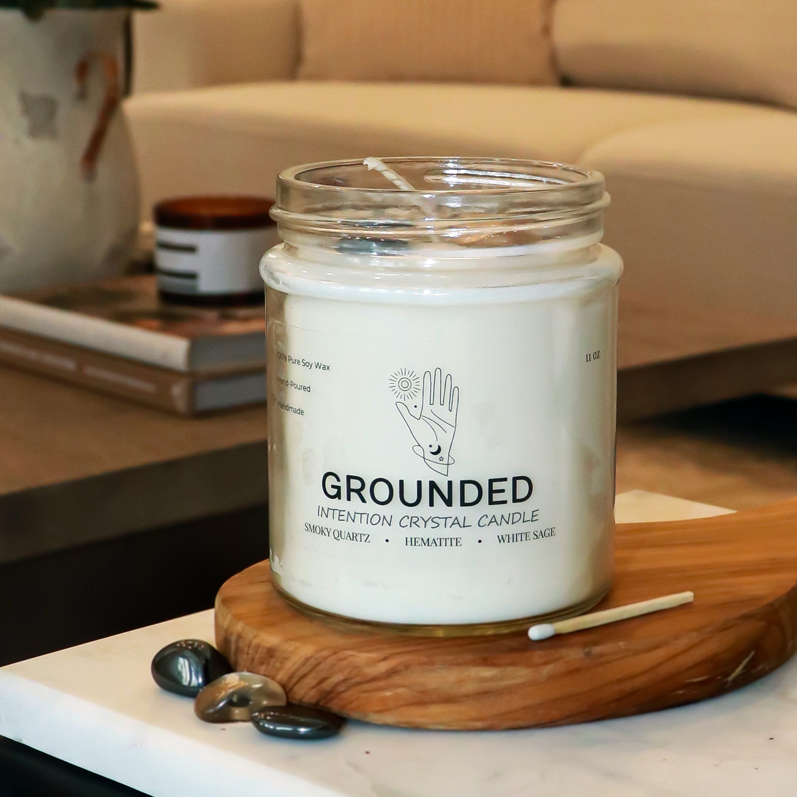 Grounded Intention Crystal Candle - Image 6