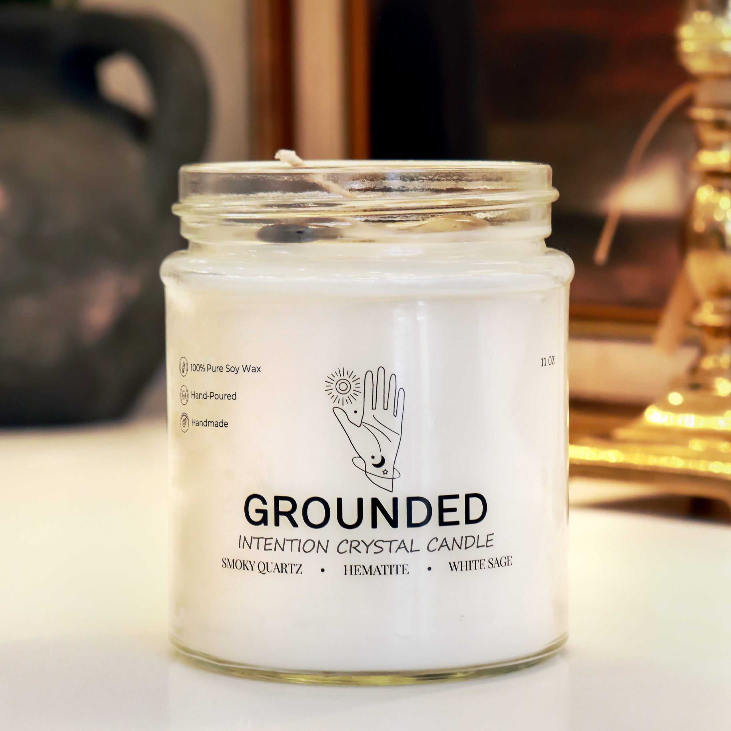 Grounded Intention Crystal Candle - Image 4